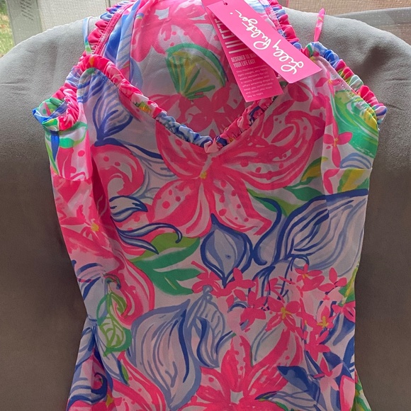 Lilly Pulitzer Ruffled Dusk Top Havana Cocktail XS - Picture 9 of 9